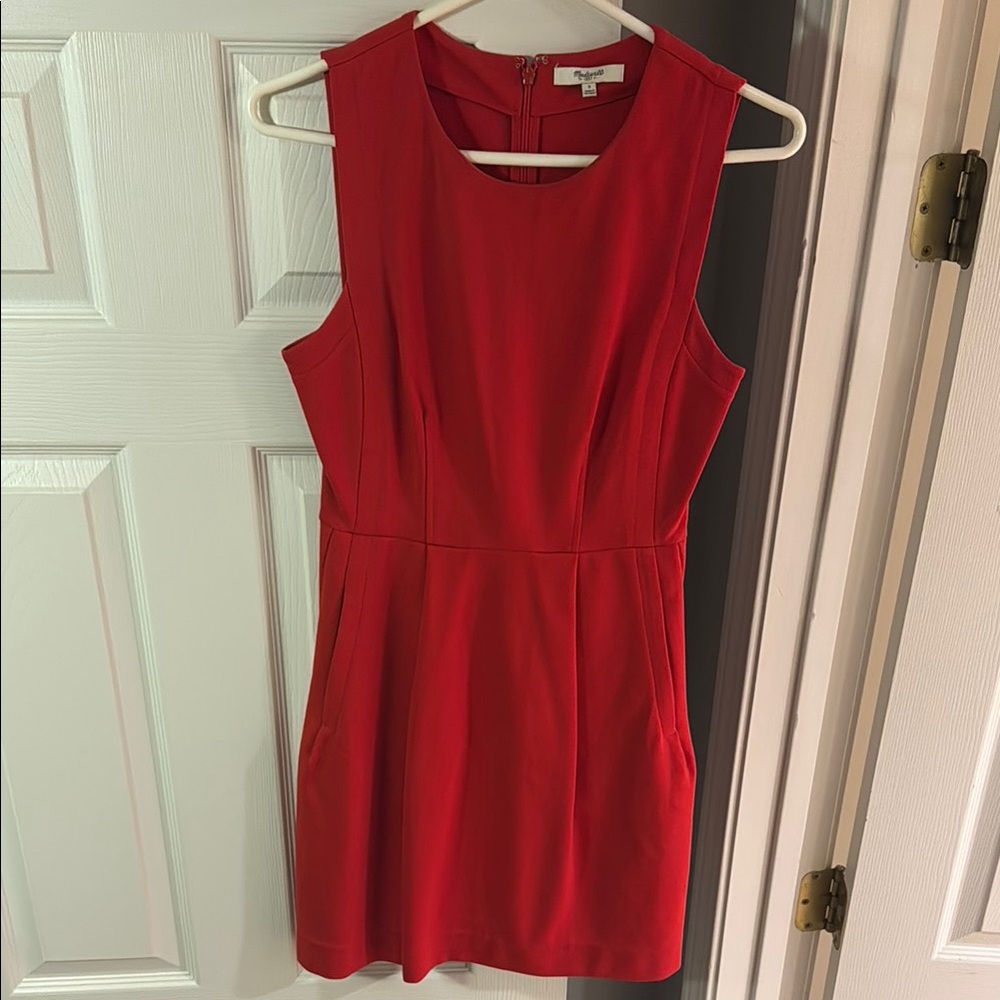 Madewell Red Sleeveless shift Dress